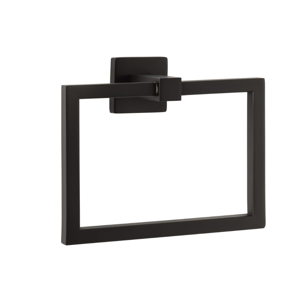 Sure-Loc Hardware VR-TR1 FBL Vlora Solid Brass Towel Ring in Flat Black